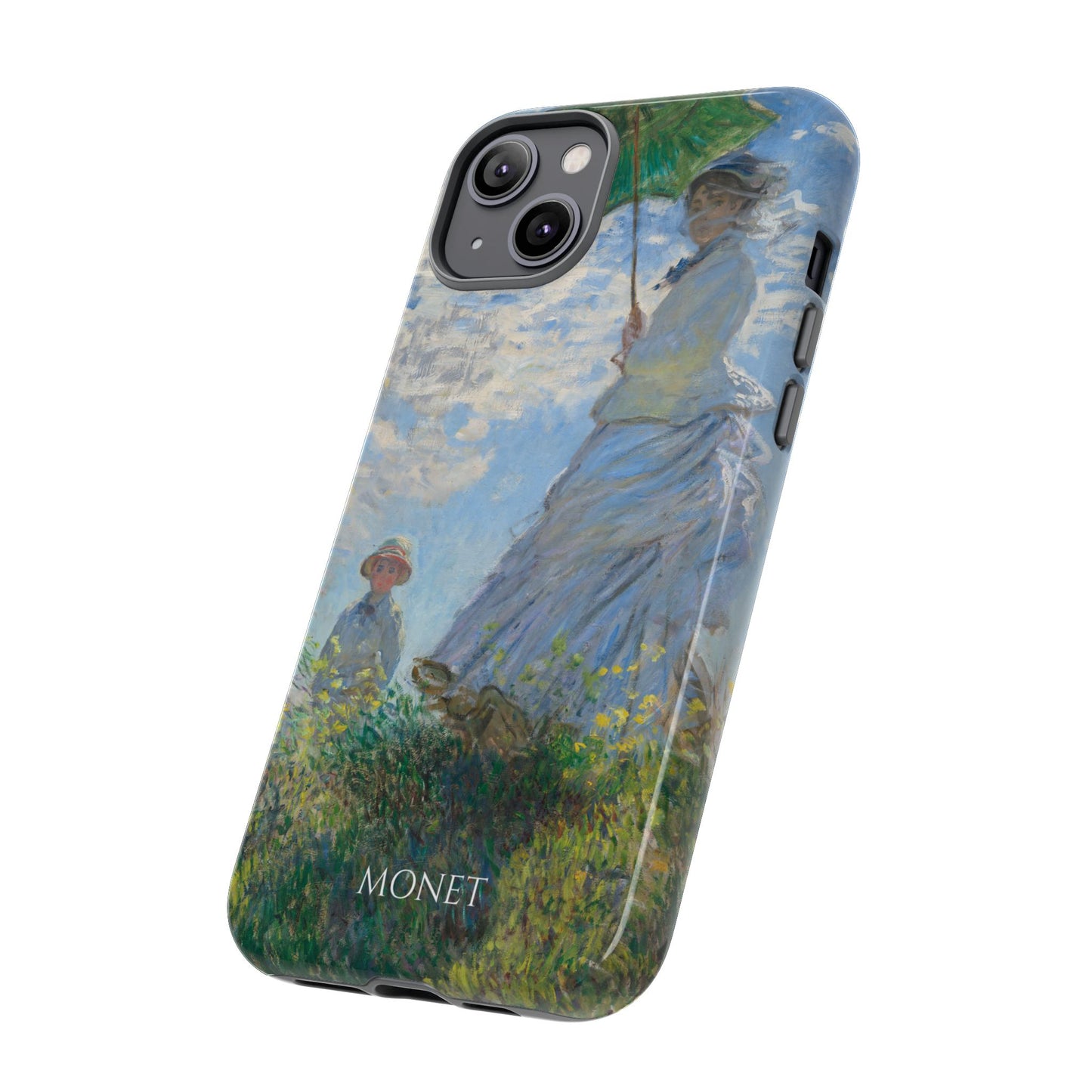 Tough Phone Case for iPhone, Samsung and Google Pixel - Monet, Woman with a Parasol - Madame Monet and Her Son (1875)