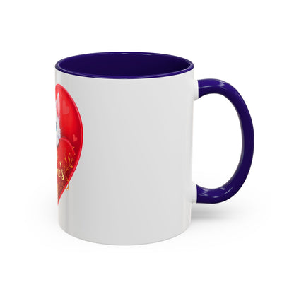 Adorable White Kitten Valentine's Day Mug – Cute & Romantic Gift (11oz)