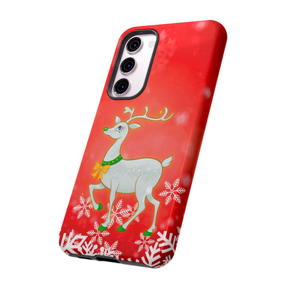 Festive Reindeer No.3 – Santa Hat with Holiday Lights Design for iPhone, Samsung & Google Models