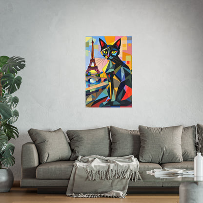 Parisian Noir: A Cubist Cat’s Dream