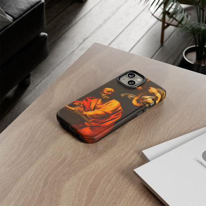 Tough Phone Case for iPhone, Samsung and Google Pixel - Caravaggio, Inspiration of St. Matthew (1602)