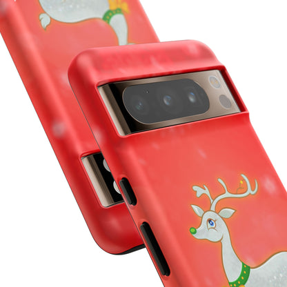 Festive Reindeer No.3 – Santa Hat with Holiday Lights Design for iPhone, Samsung & Google Models
