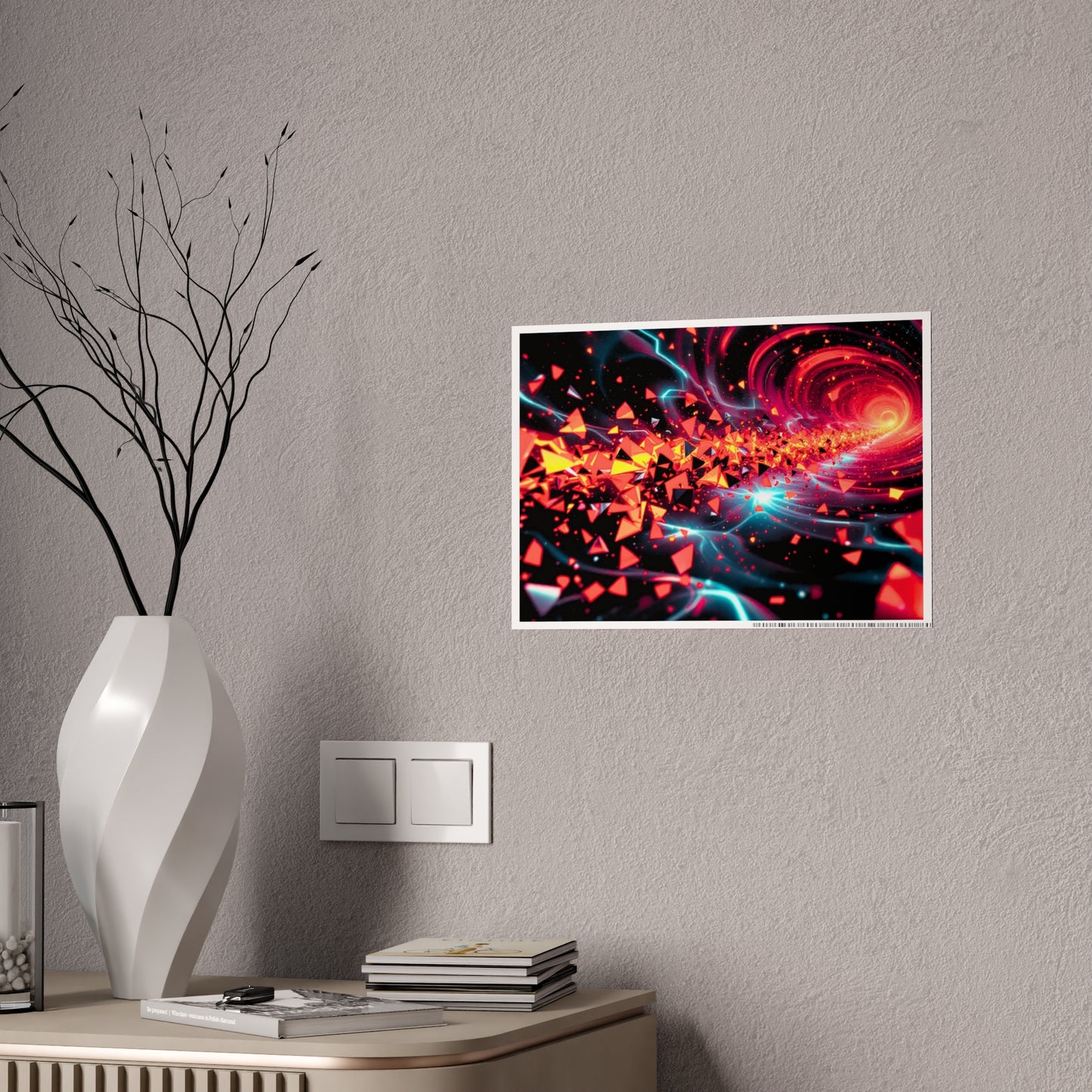 Jazz-Inspired Glossy Poster Art | Spanish Key Fractals