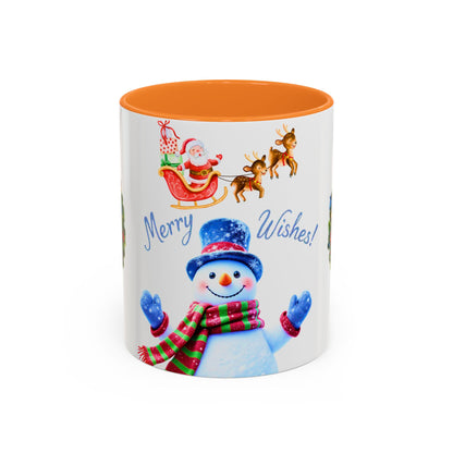 Merry Wishes Snowman Mug