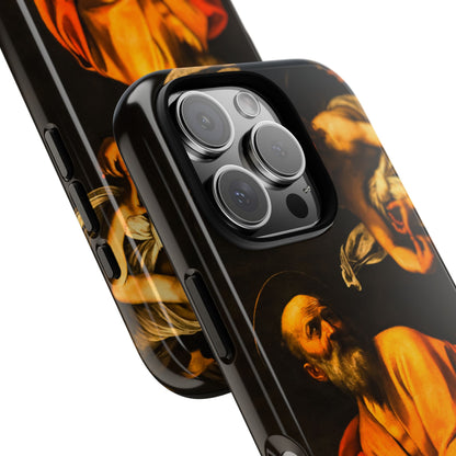 Tough Phone Case for iPhone, Samsung and Google Pixel - Caravaggio, Inspiration of St. Matthew (1602)