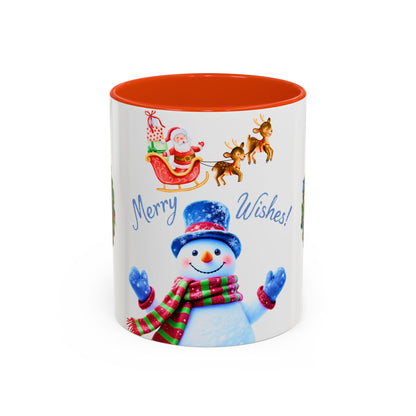 Merry Wishes Snowman Mug