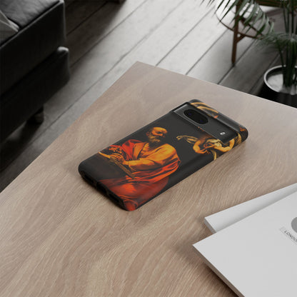 Tough Phone Case for iPhone, Samsung and Google Pixel - Caravaggio, Inspiration of St. Matthew (1602)