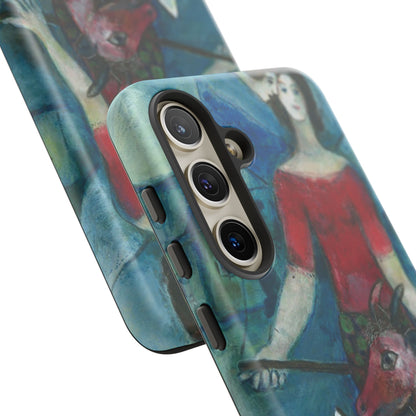 Tough Phone Case for iPhone, Samsung and Google Pixel - Chagall, The Angel and the Reader (1930)