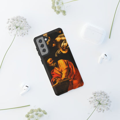 Tough Phone Case for iPhone, Samsung and Google Pixel - Caravaggio, Inspiration of St. Matthew (1602)