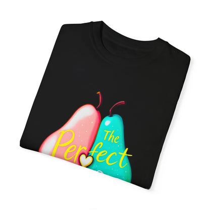Comfort Colors 1717 Unisex Garment-Dyed T-shirt - "The Perfect Pair" Cute Pear Couple Design (v2)