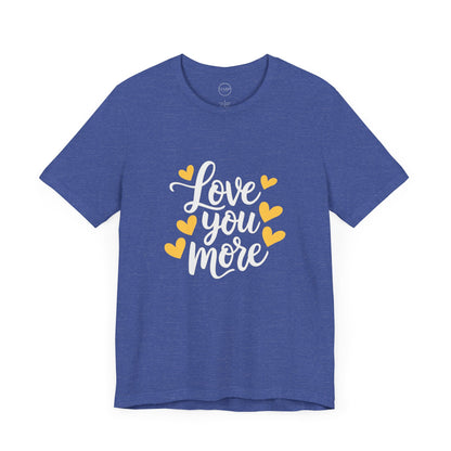 Bella+Canvas · 3001 Unisex Jersey Short Sleeve Tee - Love You More Romantic Valentine's Day Design [Color Set 2]