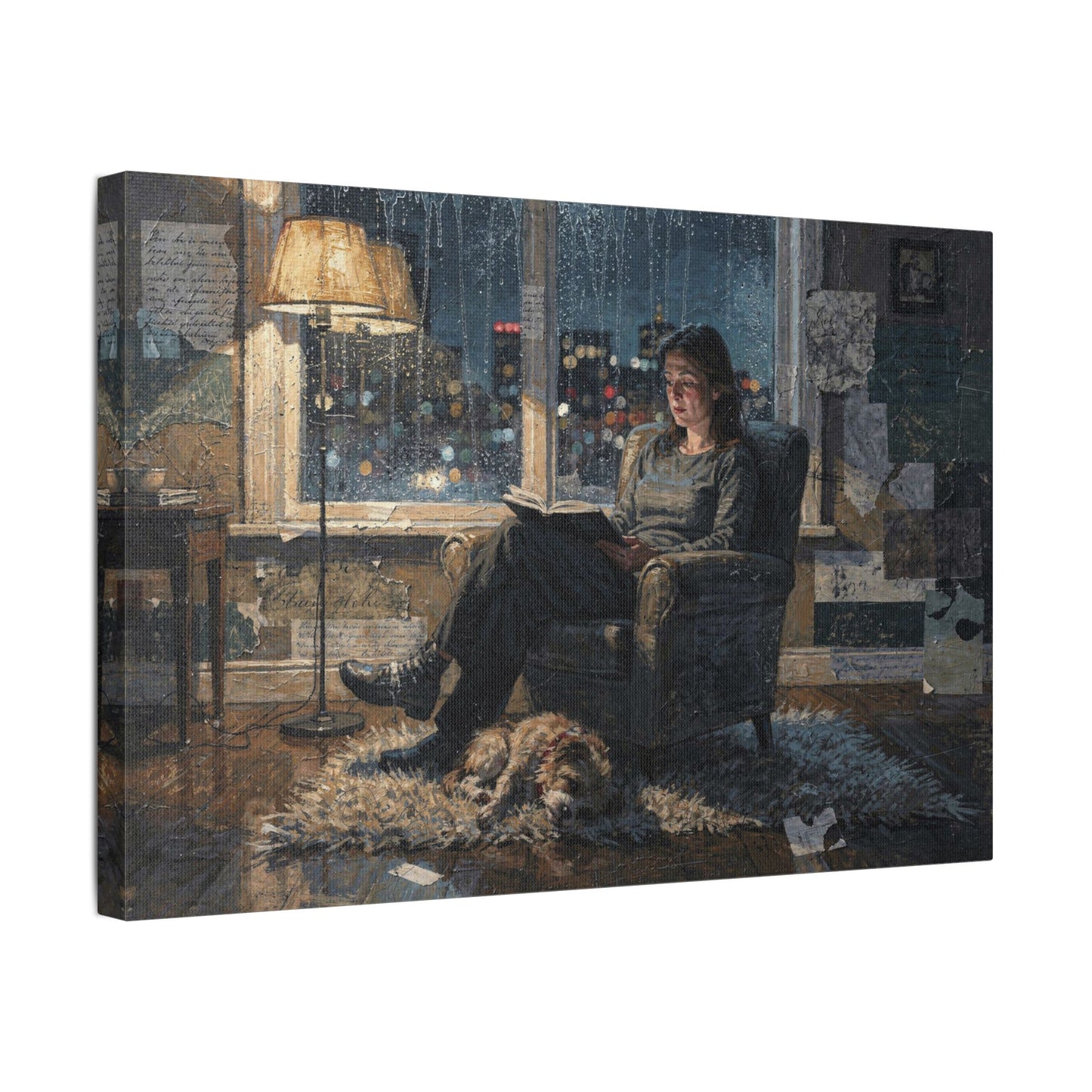 Quiet Evenings – A Reader, a Dog, and the City at Night