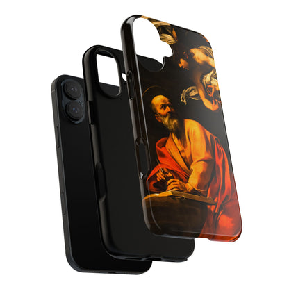 Tough Phone Case for iPhone, Samsung and Google Pixel - Caravaggio, Inspiration of St. Matthew (1602)