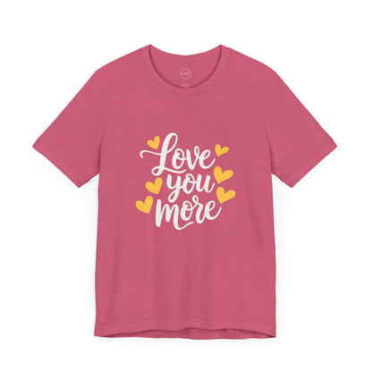 Bella+Canvas · 3001 Unisex Jersey Short Sleeve Tee - Love You More Romantic Valentine's Day Design [Color Set 2]