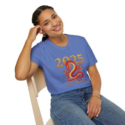 Gildan 64000 Unisex Softstyle Short-sleeve Tee | 2025 Year of the Snake Chinese New Year Design