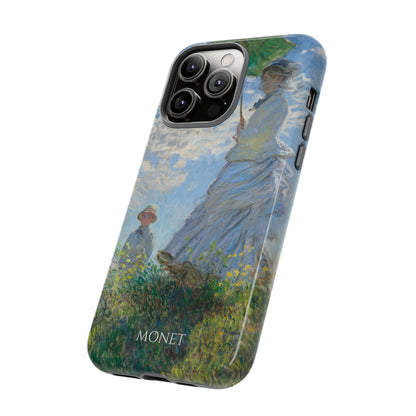 Tough Phone Case for iPhone, Samsung and Google Pixel - Monet, Woman with a Parasol - Madame Monet and Her Son (1875)