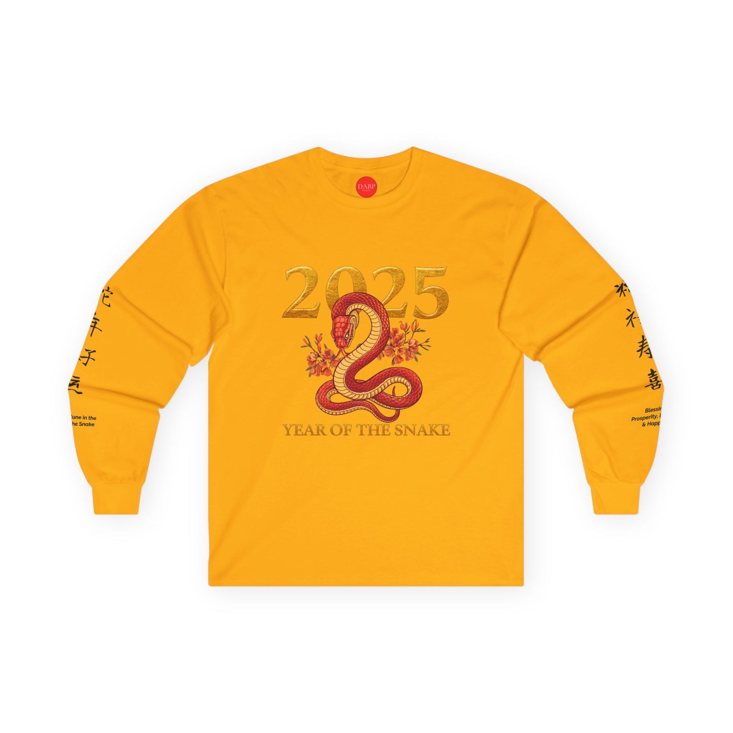 Gildan 2400 Unisex Long-sleeve Tee - 2025 Year of the Snake Chinese New Year (v4)