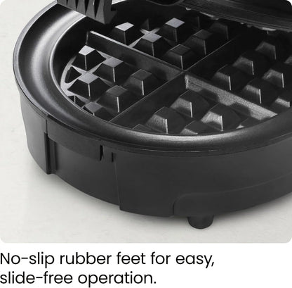 Anti-Overflow Belgian Waffle Maker, Shade Selector, Non-Stick, Black