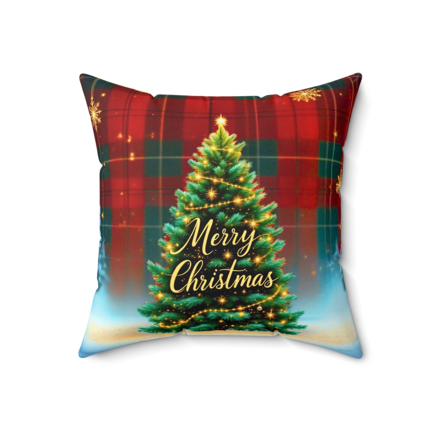 Elegant Christmas Tree Pillow – Merry Christmas Design