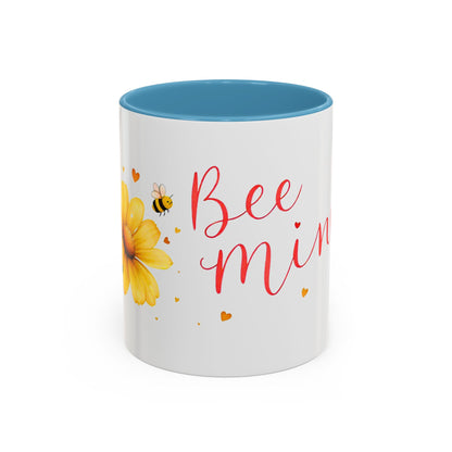 Bee Mine - Floral Accent Ceramic Mug (11oz, 15oz)