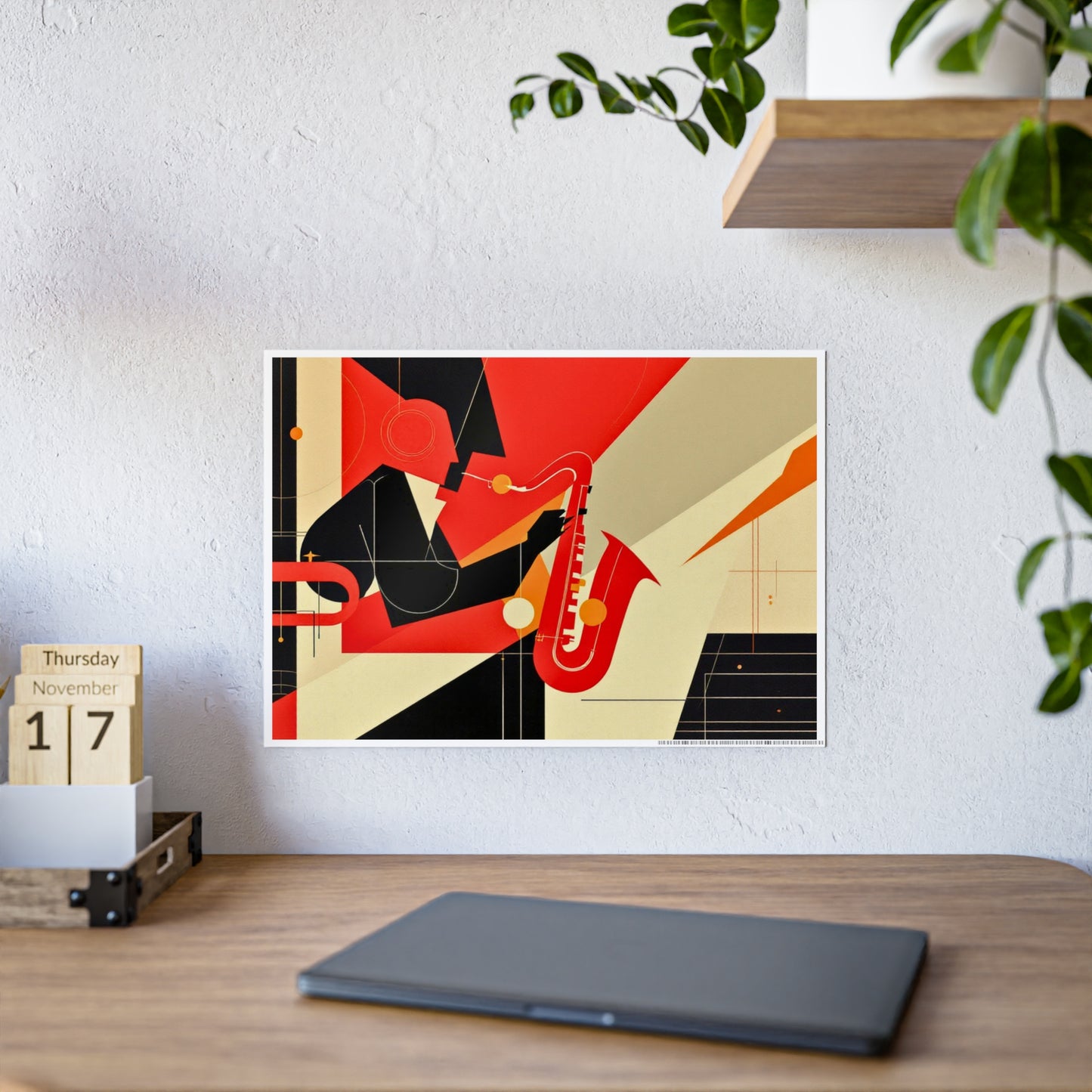 Jazz-Inspired Glossy Poster Art | Abstract Donna I