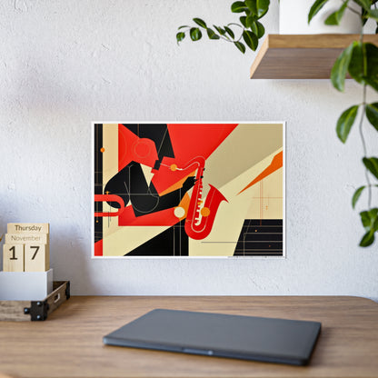 Jazz-Inspired Glossy Poster Art | Abstract Donna I