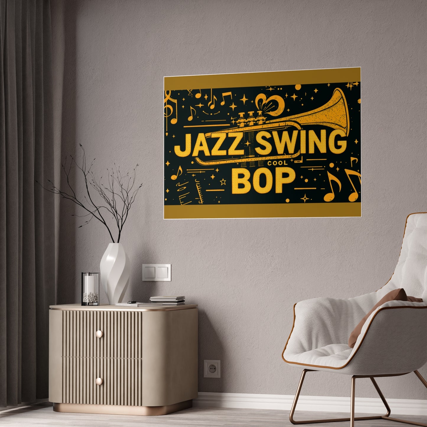 Jazz-Inspired Glossy Poster Art | Fourth Dimension