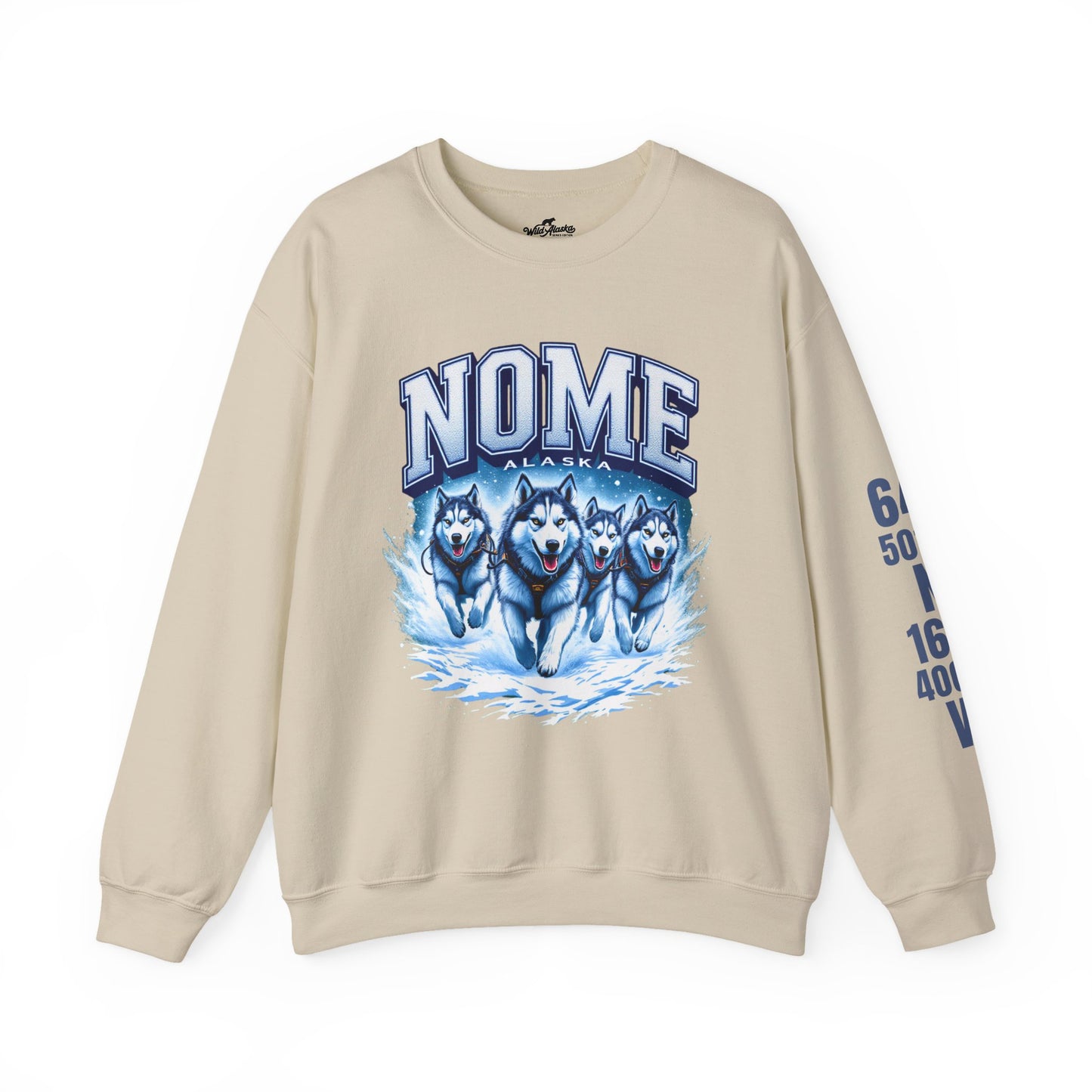 Nome Huskies Cotton Crewneck Sweatshirt | Wild Alaska Series Edition 🐺❄️