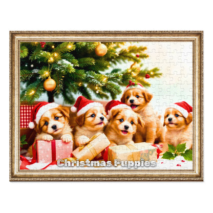 Christmas Puppies Jigsaw Puzzle – A Bundle of Holiday Joy