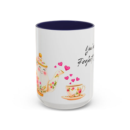 You're My Perfect Blend - Floral Accent Ceramic Mug (11oz, 15oz)