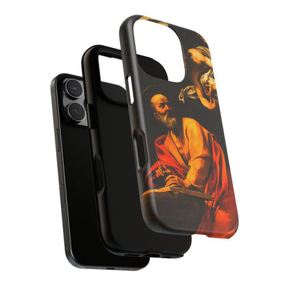 Tough Phone Case for iPhone, Samsung and Google Pixel - Caravaggio, Inspiration of St. Matthew (1602)
