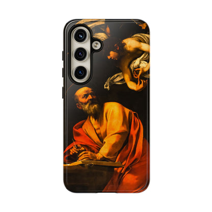 Tough Phone Case for iPhone, Samsung and Google Pixel - Caravaggio, Inspiration of St. Matthew (1602)