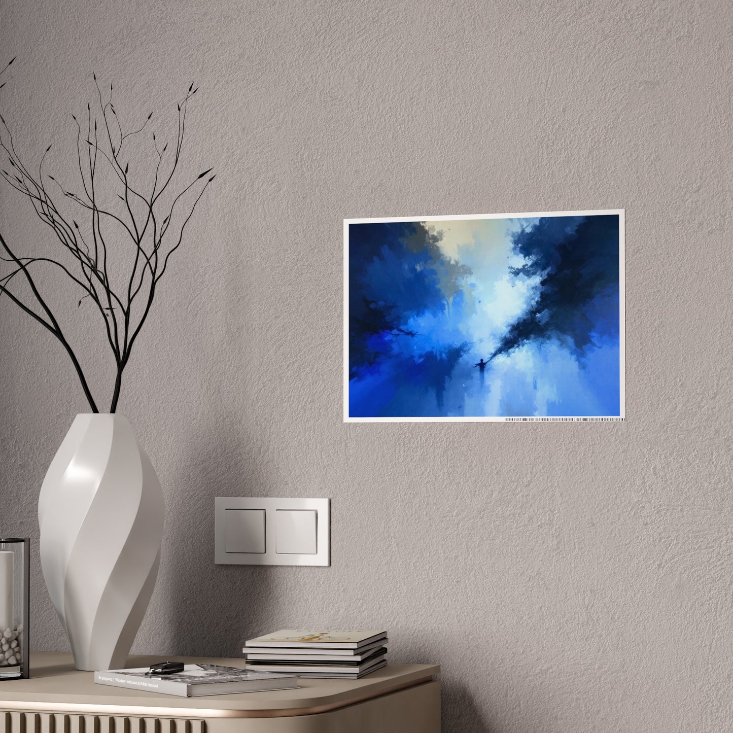 Jazz-Inspired Glossy Poster Art | Blue Horizon