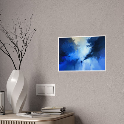 Jazz-Inspired Glossy Poster Art | Blue Horizon