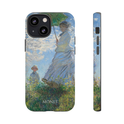 Tough Phone Case for iPhone, Samsung and Google Pixel - Monet, Woman with a Parasol - Madame Monet and Her Son (1875)
