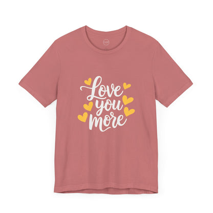 Bella+Canvas · 3001 Unisex Jersey Short Sleeve Tee - Love You More Romantic Valentine's Day Design [Color Set 2]