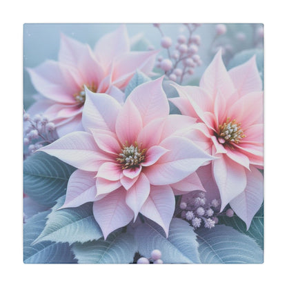Sérénité hivernale : fleurs givrées dans un pays des merveilles hivernal