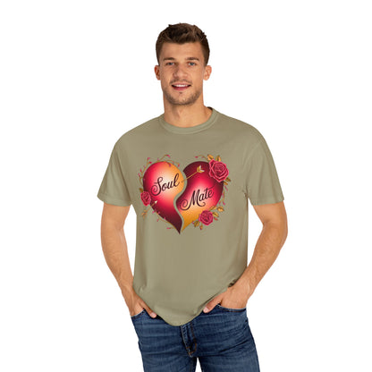 Comfort Colors 1717 Unisex Garment-Dyed T-shirt - "Soul Mate" Couple’s T-Shirts – Romantic Matching Valentine’s Day Gift