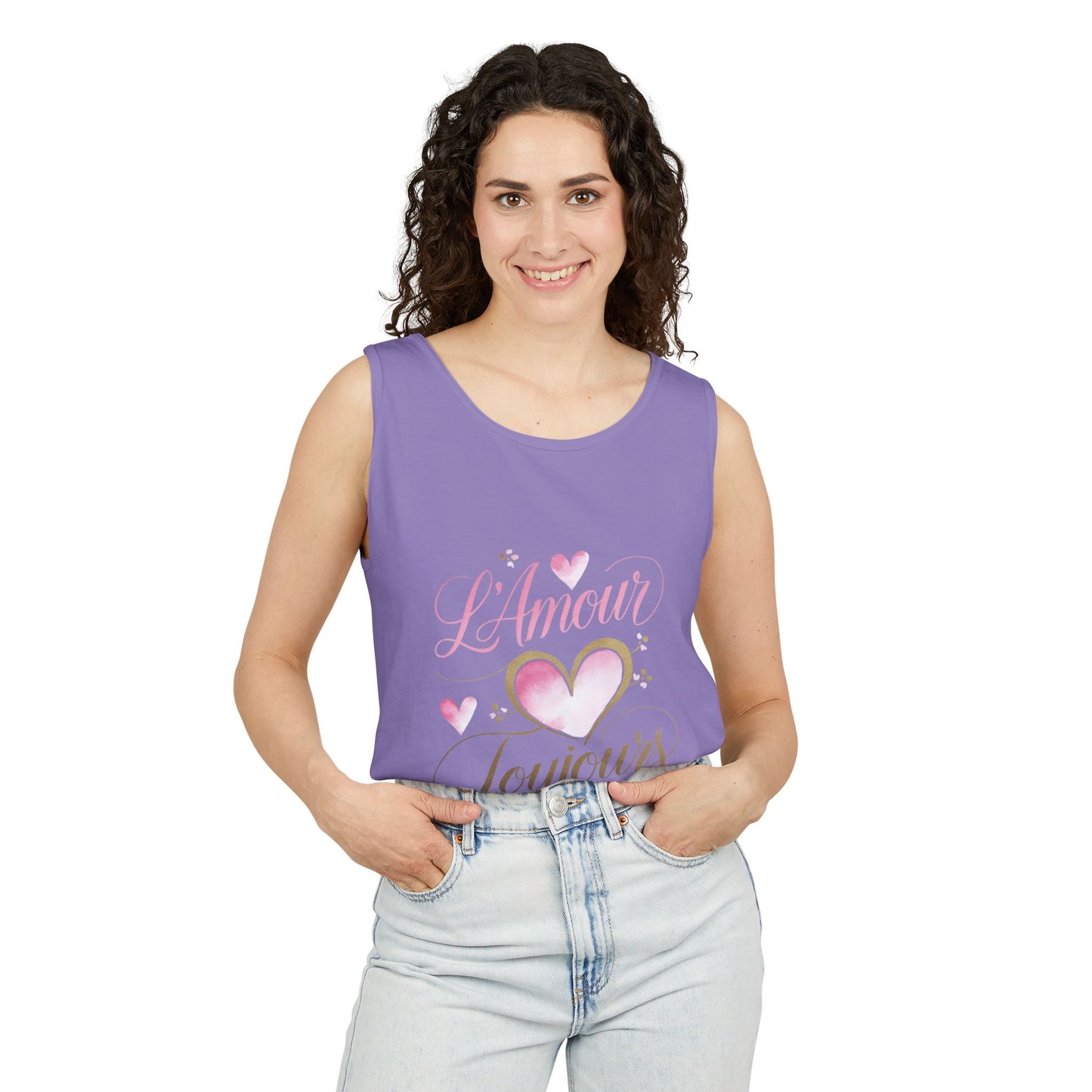 Comfort Colors® 9360 Women's Garment-Dyed Tank Top - L’Amour Toujours – Romantic French Love Design