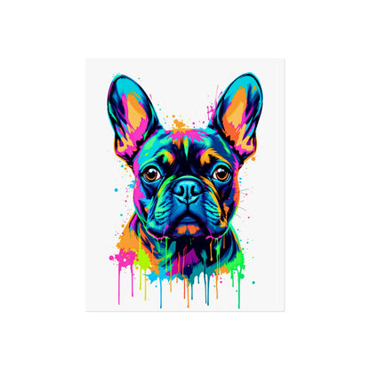 Neon Drip French Bulldog - Vibrant Pop Art