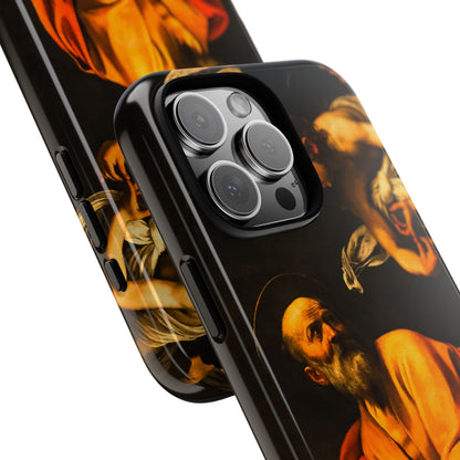 Tough Phone Case for iPhone, Samsung and Google Pixel - Caravaggio, Inspiration of St. Matthew (1602)
