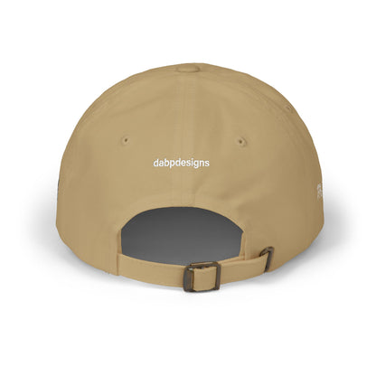 Beige cap with 'My Rhythme' logo on a white background