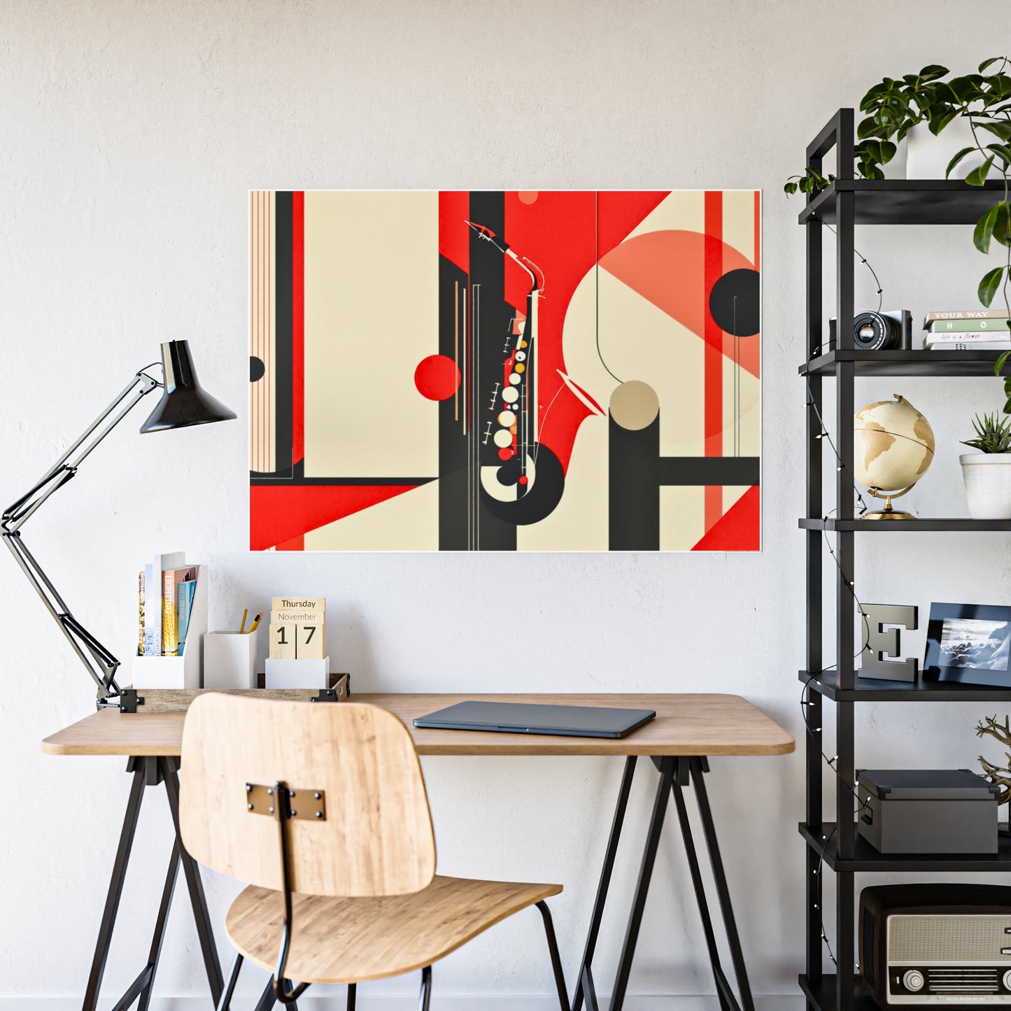 Jazz-Inspired Glossy Poster Art | Abstract Donna IV