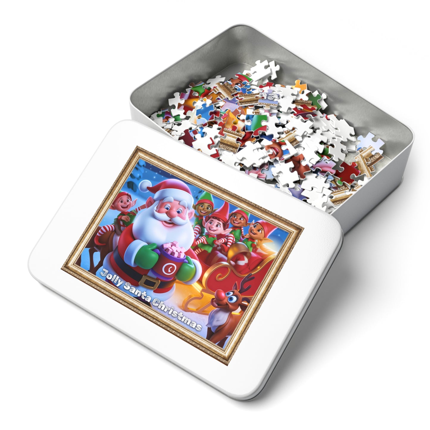 Jolly Santa Christmas Jigsaw Puzzle - Holiday Cheer in Every Piece
