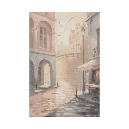 Morning Light Over a Paris Café Terrace (Canvas)