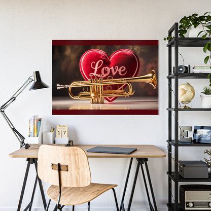 Jazz-Inspired Glossy Poster Art | Valentine Echoes I