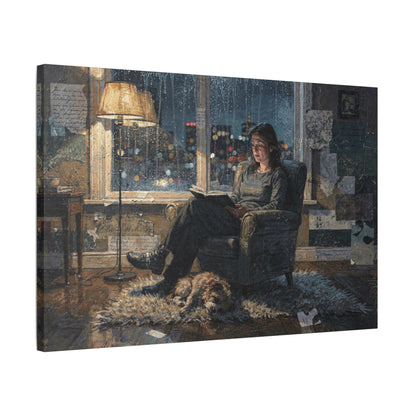 Quiet Evenings – A Reader, a Dog, and the City at Night