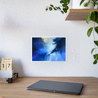 Jazz-Inspired Glossy Poster Art | Blue Horizon