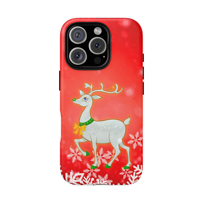 Festive Reindeer No.3 – Santa Hat with Holiday Lights Design for iPhone, Samsung & Google Models