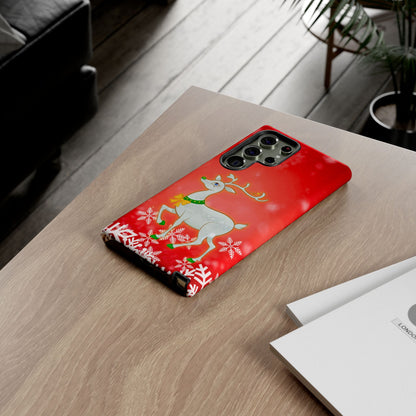 Festive Reindeer No.3 – Santa Hat with Holiday Lights Design for iPhone, Samsung & Google Models
